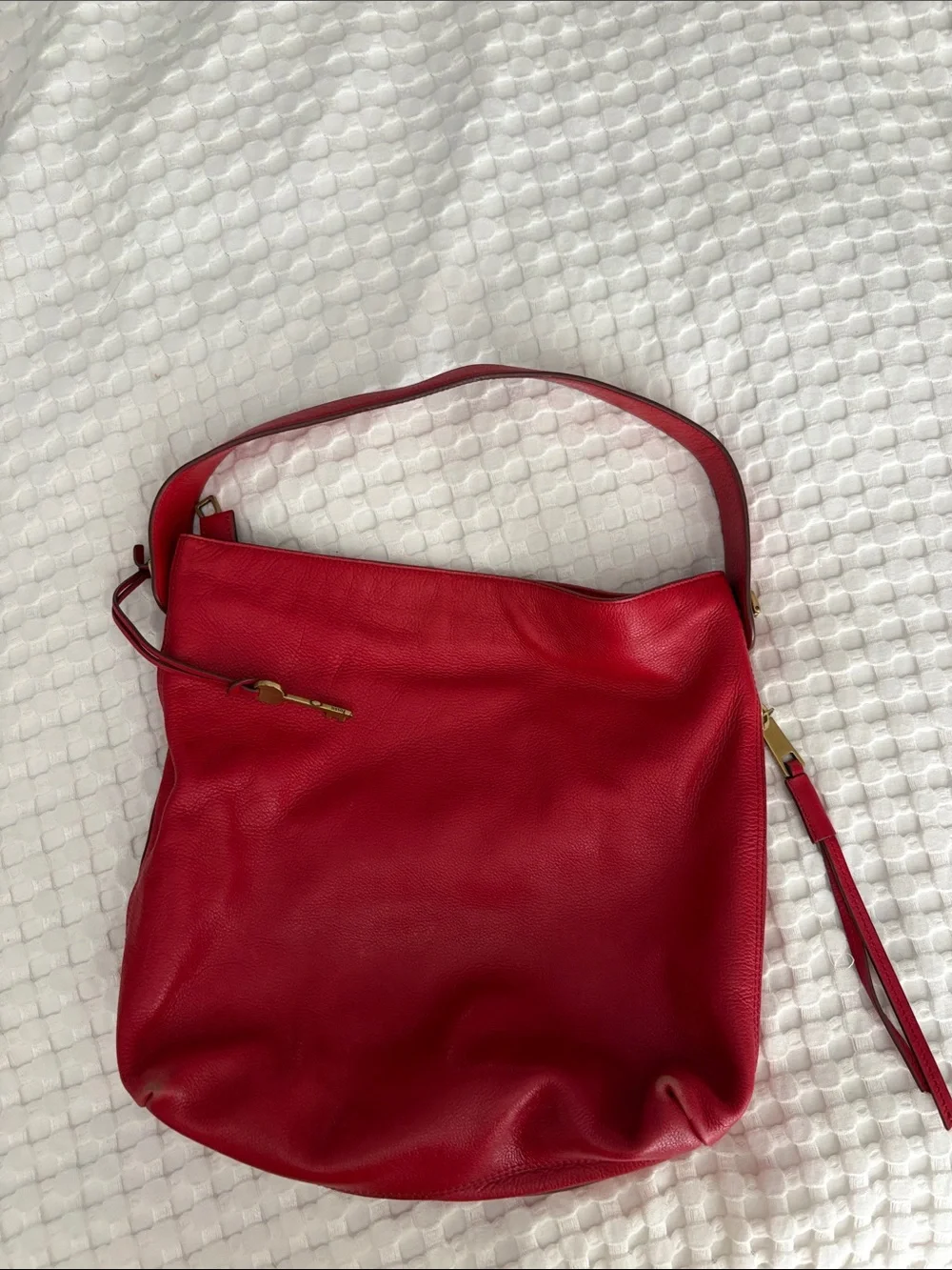 Fossil Red Leather Bag - Shoulder or Crossbody